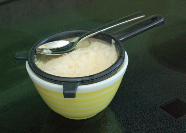 Straining Daikon Radish