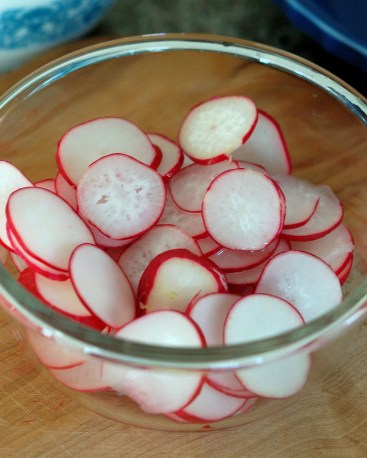 Sliced Radishes